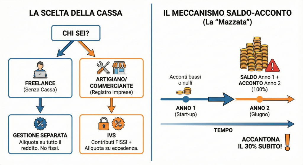 La scelta della cassa e il meccanismo saldo-acconto